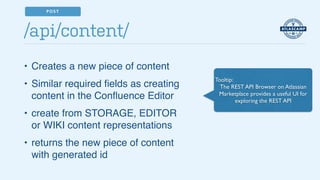 AtlasCamp2014: Introducing the Confluence REST API | PDF