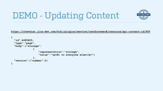 AtlasCamp2014: Introducing the Confluence REST API | PDF