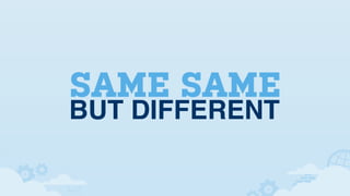 SAME
BUT DIFFERENT
SAME
 