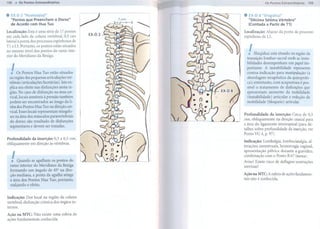 108     .' Os Pontos Extraordinários                                   Os Pontos Extraordinários   109


.     EX-D 2 "Huatuojiaji"
      "Pontos que Preenchem o Dorso"
                                                   .    EX-D8 "Shiqizhui"
                                                        "Décima        Sétima Vértebra"
      de Acordo com Hua Tuo                             (Contada        a Partir de T1)

Localização: Esta é uma série de 17 pontos         Localização: Abaixo da ponta do processo
em cada lado da coluna vertebral, 0,5 cun          espinhoso de L5.
lateral à ponta dos processos espinhosos de
T1 a L5. Portanto, os pontos estão situados
no mesmo nível dos pontos do ramo inte-                 I     '    ,     .   "                .
                                                        /li Sh IqIZh Ul esta sItua do na regIão da
rior do Meridiano da Bexiga.
                                                       transição lombar-sacral onde as insta-
                                                       bilidades desempenham um papel im-

      !   Os Pontos Hua Tua estão situados
  na região das pequenas articulações ver-
                                                       portante. A instabilidade
                                                       contra-indicação
                                                                                        representa
                                                                            para manipulação (a
                                                       abordagem terapêutica da quiropráti-
  tebrais (articulações facetárias). Isto ex-          ca); entretanto, com acupuntura é pos-
  plica seu efeito nas disfunções nesta re-            sível o tratamento      de disfunções que
  gião. No caso de disfunção na área cer-              apresentam      aumento da mobilidade
  vical, locais sensíveis à pressão também             (instabilidade)    articular e redução da
  podem ser encontrados ao longo da li-                mobilidade (bloqueio) articular.
  nha dos Pontos Hua Tua na direção cer-
  vical. Esses locais representam miogelo-
                                                   Profundidade    da inserção: Cerca de 0,5
  ses na área dos músculos paravertebrais
  do dorso; são resultado de disfunções            cun, obliquamente na direção cranial para
                                                   a área do ligamento interespinaI (para de-
    segmentares   e devem sertratadas.
                                                   talhes sobre profundidade da inserção, ver
                                                   Ponto VG 4, p. 97).
Profundidade       da inserção:   0,3 a 0,5 cun,
                                                   Indicação: Lombalgia, lombociatalgia, al-
obliquamente      em direção às vértebras.
                                                   terações menstruais, hemorragia vaginal,

      I
     /li Quando se agulham os pontos do
                                                   apresentação pélvica durante a gravidez;
                                                   combinação com o Ponto B 67 (moxa).
                                                   Aviso! Existe risco de deflagrar contrações
    ramo interior do Meridiano da Bexiga           uterinas!
    formando UIJJ, ngulo de 45° na dire-
                   â
    ção mediana, a ponta da agulha atinge          Ação na MTC: A esfera de ações fundamen-
                                                   tais não é conhecida.
    a área dos Pontos I1ua Tua, portanto,
    realçando o efeito.


Indicação: Dor local na região da coluna
vertebral, disfunção crônica dos órgãos in-
ternos.

Ação na MTC: Não existe uma esfera de
ações fundamentais conhecida.
 