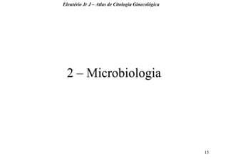 15 
2 – Microbiologia 
Eleutério Jr J – Atlas de Citologia Ginecológica  