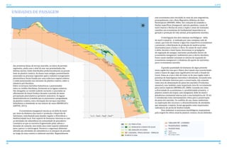 UNIDADES DE PAISAGEM
32 33
ATLAS ICAPUÍ
este ecossistema está vinculado às rotas de aves migratórias,
principalmente com a Rota Migratória Atlântica de Aves
Neotropicais (WHSRN, 2006). Seu conjunto de unidades e
feições específicas (manguezal, apicum, gamboas, canais de
maré, bancos e flechas de areia e argila e zonas de transição)
constitui um ecossistema de fundamental importância na
geração e produção de vida animal, principalmente marinha.
	 A interligação dos dois sistemas morfológicos - delta
de maré e estuário - é realizada por uma complexa rede de
canais, que trata de renovar a água dos respectivos ecossistemas
e promover a distribuição da produção de matéria-prima
(nutrientes) para a fauna e a flora. Os canais de maré sobre
o delta, durante a maré baixa, direcionam os propágulos
da vegetação de mangue, nutrientes produzidos dentro do
ecossistema manguezal e sedimentos para a deriva litorânea.
Esses canais também orientam os setores de expansão do
ecossistema manguezal e a dinâmica do aporte de nutrientes
para o ecossistema marinho.
	 A grande quantidade de biomassa de algas presente
nesta região faz com que o Banco dos Cajuais seja caracterizado
como o banco de algas mais significativo em todo o Estado do
Ceará. Soma-se a isso o fato de tratar-se de uma região onde a
presença de fanerógamas marinhas é abundante, tornando uma
área de relevante interesse para a conservação, não somente
como área de alimentação do peixe-boi marinho (Trichechus
manatus), mas também como importante área de recrutamento
para outras espécies (MEIRELLES, 2008). Levando em conta
a diversidade de ecossistemas e a produtividade primária, a
planície costeira de Icapuí, com manguezal, delta de maré e
plataforma continental interna (até a cota batimétrica de 10 m),
é considerada como extremamente crítica para a preservação
do peixe-boi marinho. Os conflitos de uso, danos ambientais
na exploração dos recursos e o desenvolvimento de atividades
que ameaçam a espécie, foram agrupados como importantes
indicadores de perda de biodiversidade.
	 Para sintetizar os processos morfológicos responsáveis
pela origem do relevo atual da planície costeira, foram definidos
das primeiras faixas de terraço marinho, no início do período
regressivo, ainda com o nível do mar nas proximidades das
falésias mortas. Estão distribuídos preferencialmente na porção
leste da planície costeira. As dunas mais antigas, possivelmente
associadas ao processo regressivo após o máximo transgressivo
pleistocênico, foram fixadas por uma cobertura vegetal arbórea
e estão posicionadas nos extremos da planície costeira, sobre o
tabuleiro pré-litorâneo.
Sobre os terraços marinhos holocênicos e posicionadas
entre os cordões litorâneos, formaram-se as lagoas costeiras.
São alongadas no sentido sudeste-noroeste e associadas ao
afloramento do lençol freático durante o período de maior
precipitação pluviométrica (primeiro semestre). As lagoas
desenvolveram-se à medida que se processava a progradação
da planície costeira, com a formação dos terraços marinhos
holocênicos e instalando-se nos setores de cavas (MEIRELES e
SANTOS, 2011).
	 O ecossistema manguezal vincula-se ao delta de maré
por meio da dinâmica das marés e produção e dispersão de
nutrientes, contribuindo para manter, regular e diversificar a
biodiversidade local. Este suporte de biomassa relaciona-se com
as atividades de subsistência da comunidade de pescadores.
Constatou-se que se encontra fragmentado pelas salinas e
fazendas de camarão, mas ainda atua como suporte ambiental
para a pesca e a mariscagem. Favorece a segurança alimentar
advinda das atividades de subsistência e os estoques de pescado
ao longo da zona costeira e ambiente marinho. Regionalmente
 