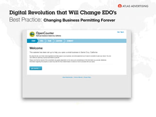 31
Digital Revolution that Will Change EDO’s
Best Practice: Changing Business Permitting Forever
 