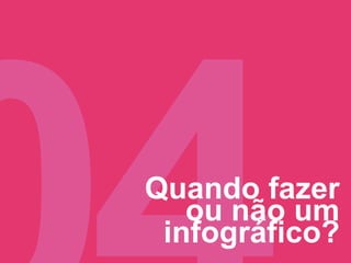 Quando fazer
ou não um
infográfico?
 