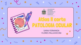 Atlas ll corte
PATOLOGIA OCULAR
SARAI FERNANDA
FLORES PALLAVICCINI
 