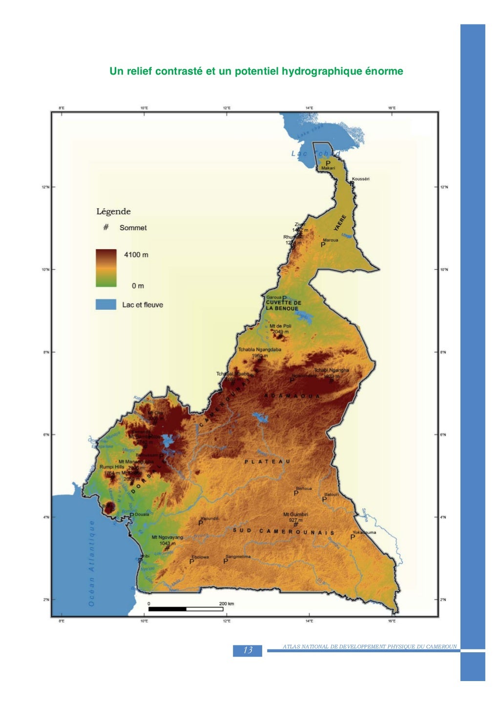 Positionnement géographique des activités économiques du Cameroun
