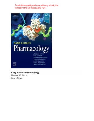 Rang & Dale's Pharmacology
Elsevier, 10, 2023
James Ritter
 