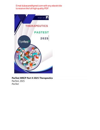PasTest MRCP Part II 2025 Therapeutics
PasTest, 2025
PasTest
 