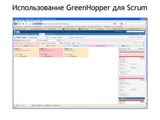 Использование GreenHopper для Scrum 