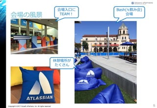 Copyright © 2017 Growth xPartners, Inc. All rights reserved.
会場の風景
5
休憩場所が
たくさん
Bash(≒飲み会)
会場
会場入口に
TEAM！
 