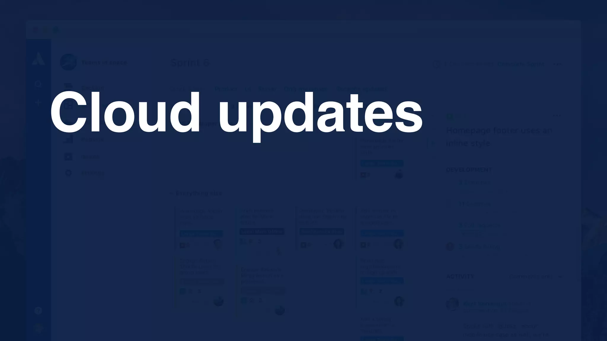 Cloud updates
 