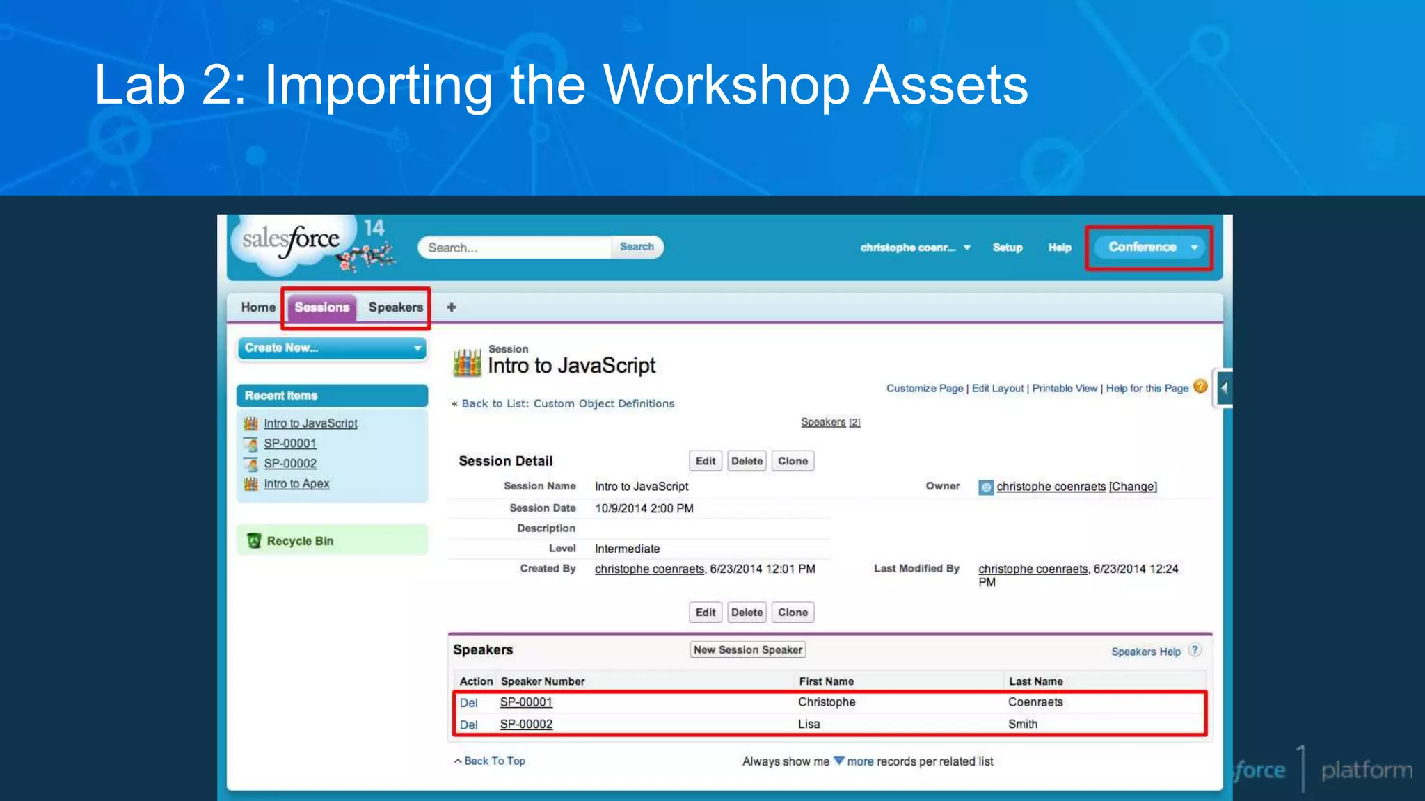 Lab 2: Importing the Workshop Assets
 