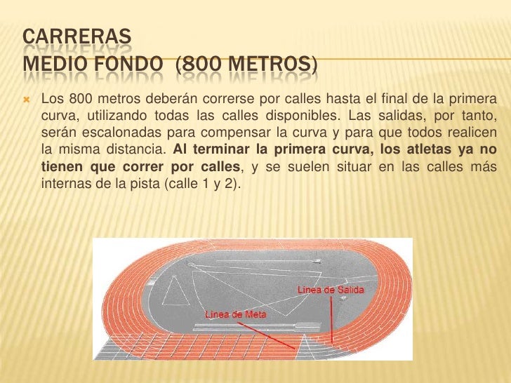 Resultado de imagen para pista de 800 metros planos