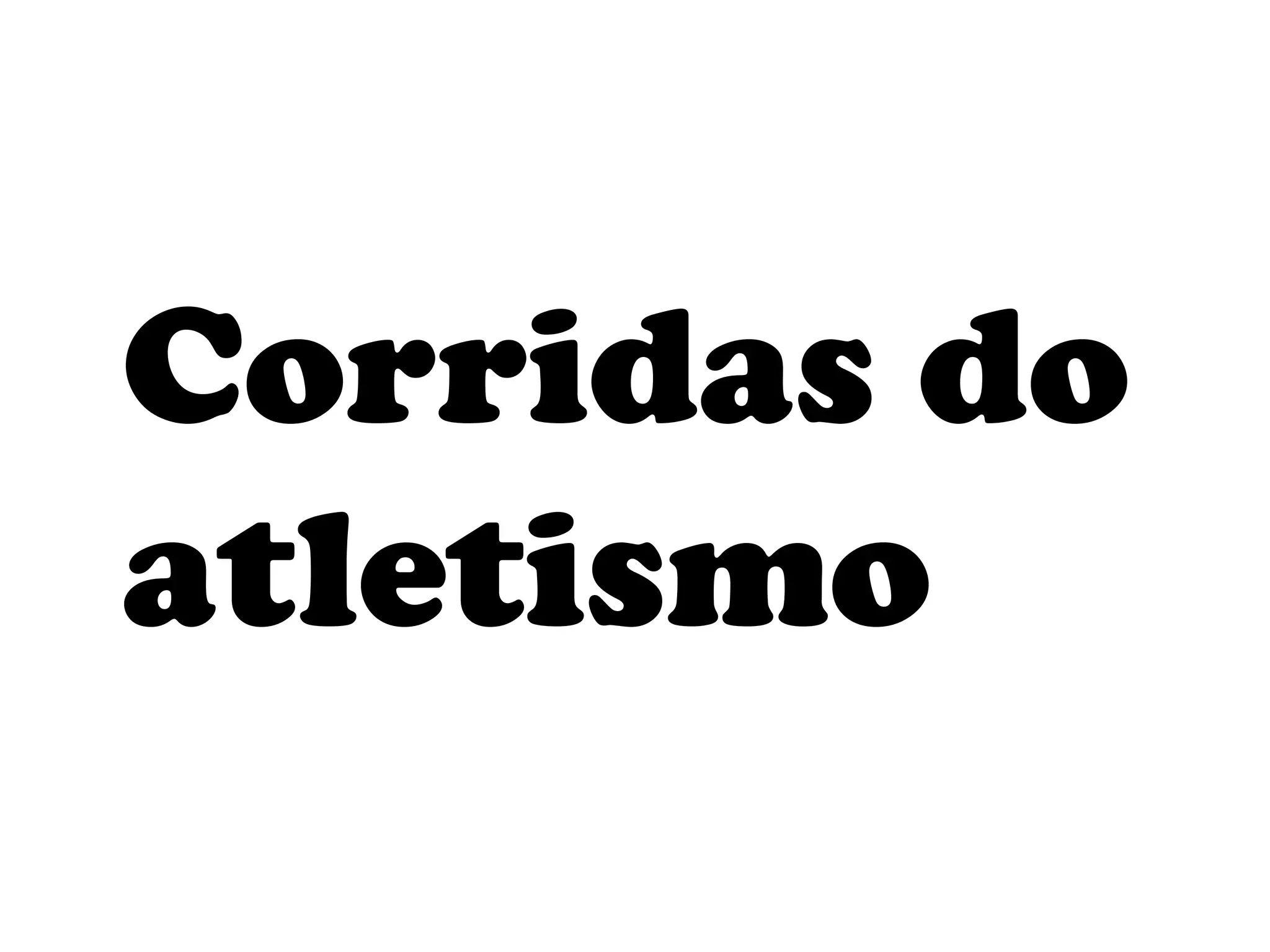 Corridas do atletismo