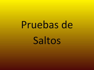 Pruebas de Saltos 