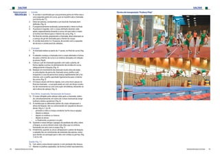 SALTAR SALTAR
78 79FEDERAÇÃO PORTUGUESA DE ATLETISMO FEDERAÇÃO PORTUGUESA DE ATLETISMO
Determinantes
técnicas
›› Corrida:
1.	 A corrida é constituída por uma primeira parte em linha reta e
uma segunda parte em curva, que se mantém até a chamada
(em forma de“J”);
2.	 Deve ser precisa, conduzindo a um local de chamada bem
definido; (Fig. 4)
3.	 É progressivamente acelerada, aumentando o ritmo no final;
4.	 A postura é erguida, com o corpo alinhado durante cada
apoio, especialmente durante a curva, em que todo o corpo
se inclina (em bloco) para o interior da curva; (Fig. 1)
5.	 No final da corrida, preparando a chamada, deve antecipar-se
o avanço do pé de chamada para a frente do corpo;
6.	 A corrida terá entre 5 e 10 passos, de acordo com a capacida-
de técnica e condicional do saltador;
›› Chamada:
7.	 A chamada realiza-se perto do 1º poste, no final da curva; (Fig.
4)
8.	 O saltador começa a chamada com o corpo alinhado e inclina-
do para o interior da curva e os ombros atrasados em relação
às ancas; (Fig.4)
9.	 Colocar o pé de chamada apoiado com toda a planta, de
forma rápida e activa, no alinhamento da corrida em curva,
obliquamente à fasquia; (Fig. 4)
10.	 Realizar um movimento de extensão muito ativa de todas
as articulações da perna de chamada (anca, joelho e pé),
enquanto a coxa da perna livre avança rapidamente até a ho-
rizontal, com o joelho apontado ligeiramente para o interior
da curva; (Fig. 5)
11.	 Os braços atuam de forma rápida, com uma micro-pausa no
final da chamada – a sua ação pode ser com um braço condu-
tor do movimento ou com uma ação simultânea, elevando-se
até à altura da cabeça. (Fig. 5)
›› Fase Aérea, Suspensão, Transposição da Fasquia:
12.	 O corpo (dirigido pela cabeça) sobe após a chamada, rodan-
do, simultaneamente, em torno de 3 eixos (transversal, longi-
tudinal e ântero-posterior); (Fig. 6)
13.	 À medida que as diferentes partes do corpo ultrapassam a
altura da fasquia, vão-na contornando em sequência descen-
dente: (Fig. 6, 7, 8 e 9)
›› primeiro a mão e o braço condutor (se for essa a opção);
›› depois a cabeça;
›› depois os ombros e o tronco;
›› depois as ancas;
›› e, finalmente, as pernas e os pés;
14.	 Quando o corpo atinge o apogeu da parábola de salto, sobre
a fasquia, as ancas devem estar mais altas que os ombros,
formando um arco com o corpo; (Fig. 7)
15.	 Finalmente, quando as ancas ultrapassam o plano da fasquia,
o saltador faz um movimento de extensão das pernas, como
que dando um pontapé para o alto com ambas as pernas; (Fig.
7, 8, 9 e 10)
Queda: (Fig. 11)
16.	 Cair sobre a zona dorsal superior e com proteção dos braços;
17.	 Manter os joelhos separados, de forma a evitar traumatismos.
Técnicadetransposição“FosburyFlop”
[1][3][4][5][6]
[7][8][9][10][11]
[2]
 
