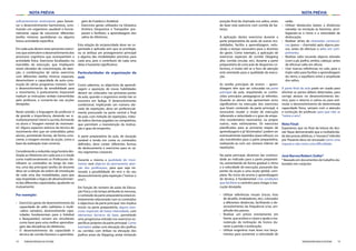 14 15FEDERAÇÃO PORTUGUESA DE ATLETISMO FEDERAÇÃO PORTUGUESA DE ATLETISMO
NOTA PRÉVIANOTA PRÉVIA
suficientemente estimulante para favore-
cer o desenvolvimento harmonioso, cons-
truindo um organismo saudável e funcio-
nalmente capaz de solucionar diferentes
tarefas motoras quotidianas ou alguma
futura actividade específica.
Em cada aula devem estar presentes exercí-
cios que estimulem o desenvolvimento dos
processos cognitivos que acompanham a
actividade física. Exercícios focalizados na
exactidão da execução, que impliquem
níveis elevados de concentração, de aten-
ção, e combinações de vários exercícios
com diferentes tarefas rítmicas espaciais,
desenvolvem a capacidade de auto-cons-
trução de vários programas motores. Sem
o desenvolvimento da sensibilidade para
o movimento, é praticamente impossível
traduzir as instruções verbais transmitidas
pelo professor, e converte-las nas acções
desejadas.
Neste sentido, a linguagem do professor é
de grande a importância, devendo ser si-
multaneamente“cheia”esucinta,formando
no aluno a “imagem mental do movimen-
to”. Alguns aspectos teóricos da técnica do
movimento têm que ser entendidos pelos
alunos, permitindo formar, de forma cons-
ciente, a imagem mental da acção, como a
base da realização mais correcta.
Considerando a reduzida carga horária des-
tinada ao Atletismo em cada ano e o modo
como tradicionalmente os Professores dis-
tribuem os conteúdos ao longo do mes-
mo, uma das principais tarefas do docente
deve ser a eleição da ordem de introdução
de cada uma das modalidades, para que
seja respeitada a lógica de desenvolvimen-
to das diferentes capacidades, ajudando-se
mutuamente.
Por exemplo:
›› Exercícios gerais de desenvolvimento da
capacidade de salto (saltitares e multi-
-saltos variados), desenvolvendo capa-
cidades fundamentais para o Voleibol
e Basquetebol, servem em simultâneo
como base para uma melhor aprendiza-
gem das disciplinas do Atletismo;
›› O desenvolvimento da capacidade e
técnica de corrida favorece a aprendiza-
gem do Futebol e Andebol;
›› Exercícios gerais utilizados na Ginástica
Artística Desportiva e Trampolins pre-
param e facilitam, a aprendizagem dos
saltos do Atletismo.
Esta relação de reciprocidade deve ser or-
ganizada e aplicada sem que se privilegie,
ou se atribua um protagonismo principal
a alguma das modalidades previstas para
cada ano, pois o contributo de cada uma
delas é bastante significativo.
Particularidades da organização da
aula
Como sabemos, os objectivos de aprendi-
zagem e aquisição de novas habilidades
devem ser colocados nas primeiras partes
da aula, quando o organismo ainda não se
encontra em fadiga. O desenvolvimento
condicional, implicando um número ele-
vado de repetições, deve ser preferencial-
mente procurado na parte central e final
da aula, com método de repetições, méto-
do lúdico (formas jogadas) ou competitivo,
que permitem a manutenção da motiva-
ção e grau de empenho.
A parte preparatória da aula, de duração
variável e tendo em conta os conteúdos
definidos, deve conter diferentes formas
de deslocamento e exercícios para os vá-
rios segmentos corporais.
Durante a mesma a qualidade do movi-
mento será objecto da permanente aten-
ção dos professores, para que seja mi-
norada a possibilidade do erro e do seu
desenvolvimento pela repetição (“treinar o
erro”).
Em função do número de aulas de Educa-
ção Física, e do tempo atribuído às mesmas,
o conteúdo da parte preparatória estará es-
treitamente relacionado com os conteúdos
e objectivos da parte principal. Isto implica
incluir na parte preparatória, alguns exer-
cícios especiais de baixa intensidade, com
elementos técnicos de base, permitindo
uma progressiva entrada nos exercícios es-
pecíficos próprios da parte principal. Como
exemplos: andar com elevação dos joelhos
ou corridas com ênfase na elevação dos
joelhos antes de Skipping; andar imitando
posição final da chamada nos saltos, antes
de fazer este exercício com corrida de ba-
lanço.
A aplicação destes exercícios durante a
parte preparatória de aulas de outras mo-
dalidades, facilita a aprendizagem, redu-
zindo o tempo necessário para o domínio
do gesto. Como exemplo, a aplicação de
exercícios especiais de corrida (Skipping
alto, corrida circular, etc), durante a parte
preparatória de uma aula de desportos co-
lectivos, é muito útil se o foco de atenção
está orientado para a qualidade da execu-
ção.
As tarefas principais de ensino – apren-
dizagem têm que ser colocadas na parte
principal da aula, respeitando os conhe-
cidos princípios pedagógicos já referidos.
Quando os alunos não apresentam erros
significativos na execução dos exercícios
que foram conteúdo da parte principal, é
necessário mudar o modo de execução
(alterando a velocidade e o grau de empe-
nho coordenativo necessário), ou propor
outros, mais estimulantes. Os exercícios
planificados para as primeiras etapas de
aprendizagem e já“dominados”, podem ser
eventualmente repetidos (para reforço), ou
são transferidos para a parte preparatória,
realizando-se com um número inferior de
repetições.
Na parte principal, devemos dar continui-
dade ao indicado para a parte preparató-
ria, aumentando de forma gradual o ritmo
e a velocidade de execução, passando das
partes da acção a uma acção global, com-
pleta. No inicio do ensino e aprendizagem
da técnica, é fundamental criar condições
que facilitem o caminho para chegar à exe-
cução desejada:
›› Utilizar referências visuais (riscos, tiras
de alcatifa, sinalizadores, etc), colocados
a diferentes distâncias, facilitando o de-
senvolvimento da frequência e/ou am-
plitude dos passos;
›› Realizar um prévio enrolamento em
frente, que acelera o corpo e ajuda a ma-
nutenção da inclinação do tronco du-
rante a partida e aceleração;
›› Utilizar engenhos mais leves nos lança-
mentos para aumentar a velocidade de
saída;
›› Utilizar obstáculos baixos a distâncias
variadas na iniciação às barreiras, privi-
legiando-se o ritmo e a velocidade de
deslocação;
›› Realizar séries de chamadas consecuti-
vas (passo – chamada) após alguns pas-
sos, antes de efectuar o salto em com-
primento;
›› Realizar salto tocando objecto elevado
(com o pé, joelho, ombro, cabeça), antes
de efectuar salto em altura;
›› Usar marcas referências no solo, para o
triplo salto para facilitar a aprendizagem
do ritmo, e equilíbrio entre a amplitude
dos saltos.
A parte final da aula pode ser usada para
eliminar as partes débeis detectadas, para
corrigir atrasos no desenvolvimento téc-
nico, para o retorno à calma ou para esti-
mular o desenvolvimento de determinada
capacidade física, sempre com a atenção
e correcção do professor para que não se
“treine o erro”.
Nota Final:
Esperamos que no final da leitura do dos-
sier fique demonstrado que a multiplicida-
de das provas atléticas, o“mosaico”referido
por Piasenta deva ser encarada como uma
riqueza e não como uma dificuldade.
José Barros/Robert Zotko*
* Baseado em documentos de trabalho ela-
borados em conjunto
 