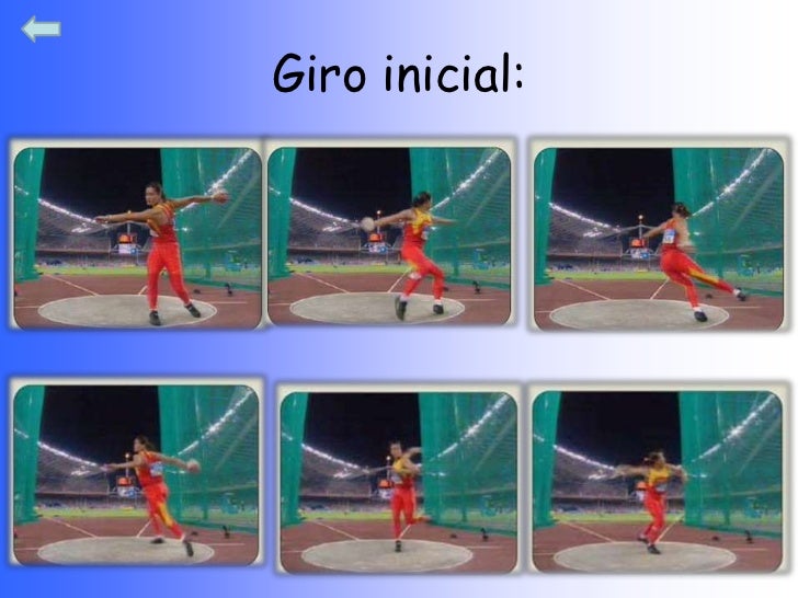 Resultado de imagen de giro inicial lanzamiento de disco
