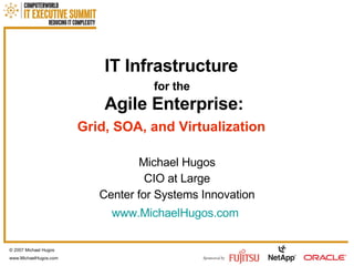 IT Infrastructure   for the   Agile Enterprise: Grid, SOA, and Virtualization   Michael Hugos CIO at Large Center for Systems Innovation www.MichaelHugos.com   © 2007 Michael Hugos www.MichaelHugos.com 