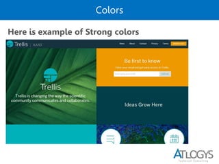 Colors
Here is example of Strong colors
 