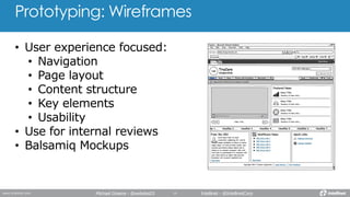 Prototyping: Wireframes
Michael Greene - @webdes03 Intellinet - @IntellinetCorp
 