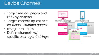 Device Channels
Michael Greene - @webdes03 Intellinet - @IntellinetCorp
 