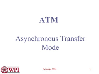 ATM Asynchronous Transfer Mode 