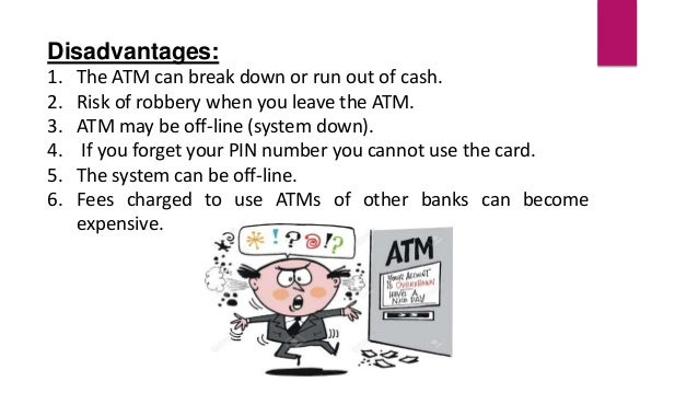 What are some disadvantages of using ATM cards?