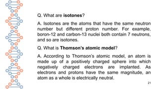 STRUCTURE OF ATOM[PART1], CLASS 11, CHEMISTRY | PPTX