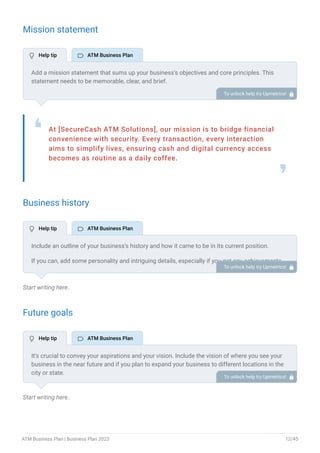 ATM Business Plan Example Template | PDF