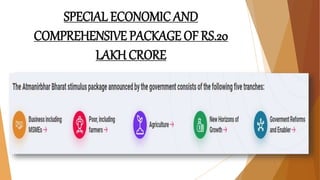 SPECIAL ECONOMIC AND
COMPREHENSIVE PACKAGE OF RS.20
LAKH CRORE
 
