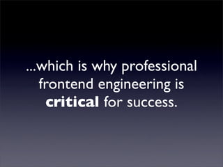 Professional Frontend Engineering