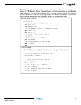Atmel 2486-8-bit-avr-microcontroller-atmega8 l-datasheet | PDF