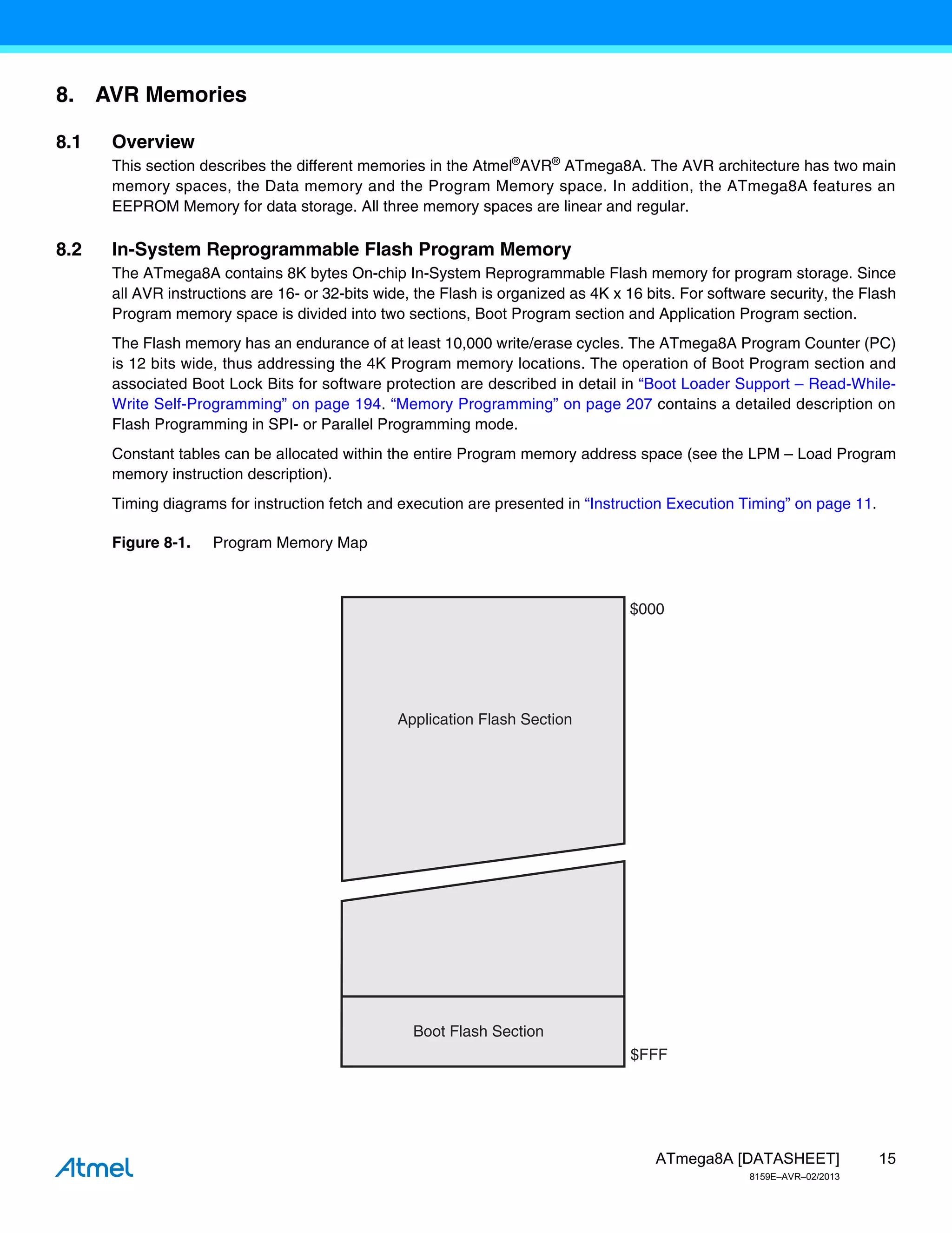 Atmel 8159-8-bit-avr-microcontroller-a tmega8-a_datasheet | PDF