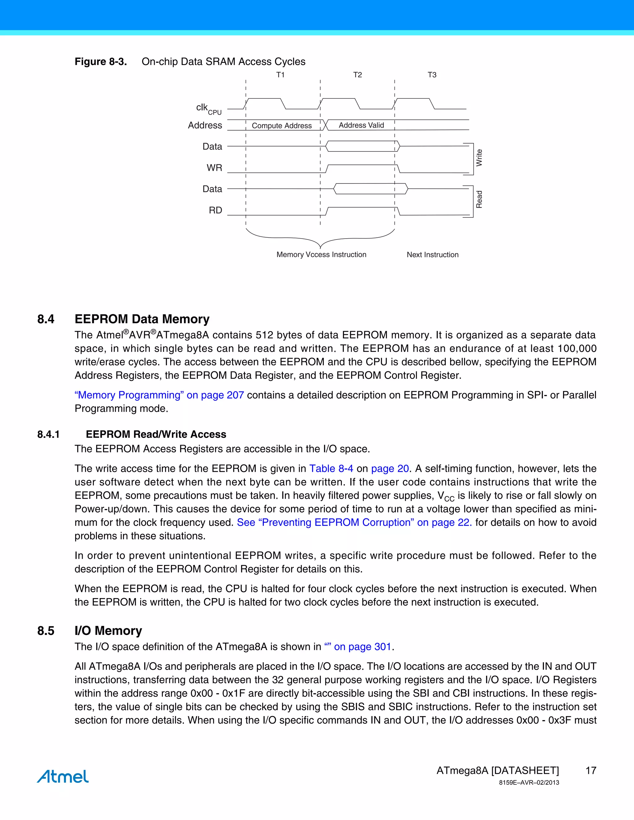Atmel 8159-8-bit-avr-microcontroller-a tmega8-a_datasheet | PDF