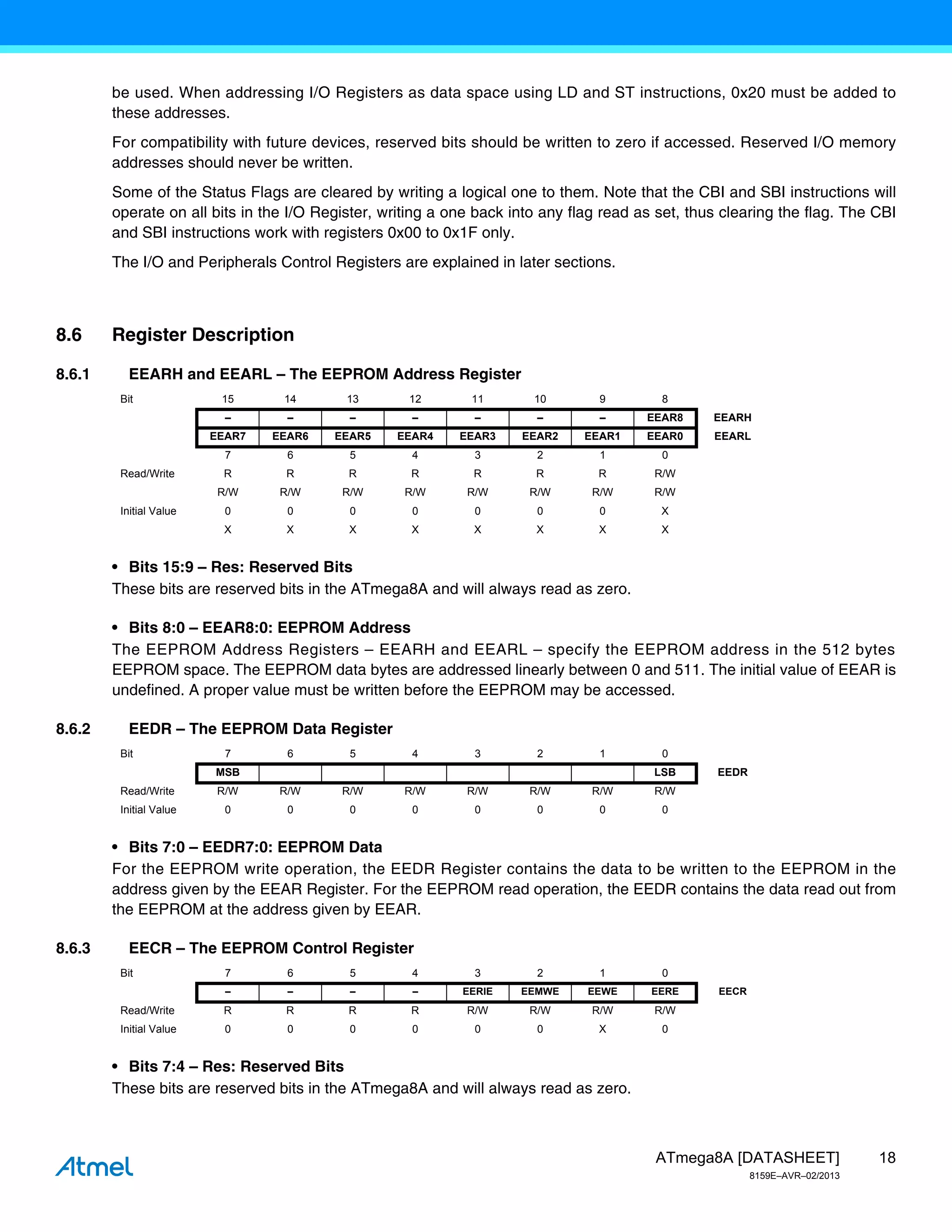 Atmel 8159-8-bit-avr-microcontroller-a tmega8-a_datasheet | PDF