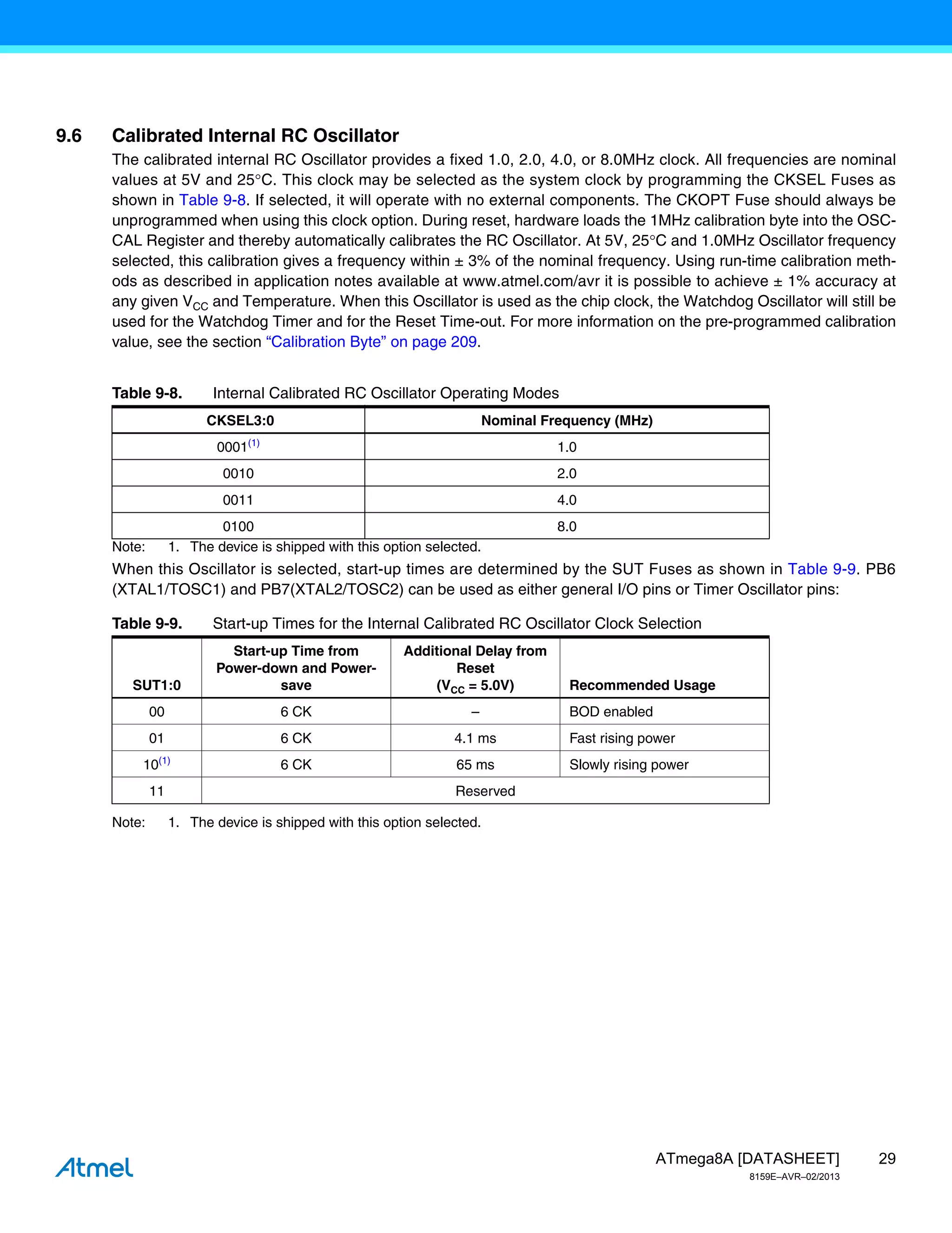 Atmel 8159-8-bit-avr-microcontroller-a tmega8-a_datasheet | PDF