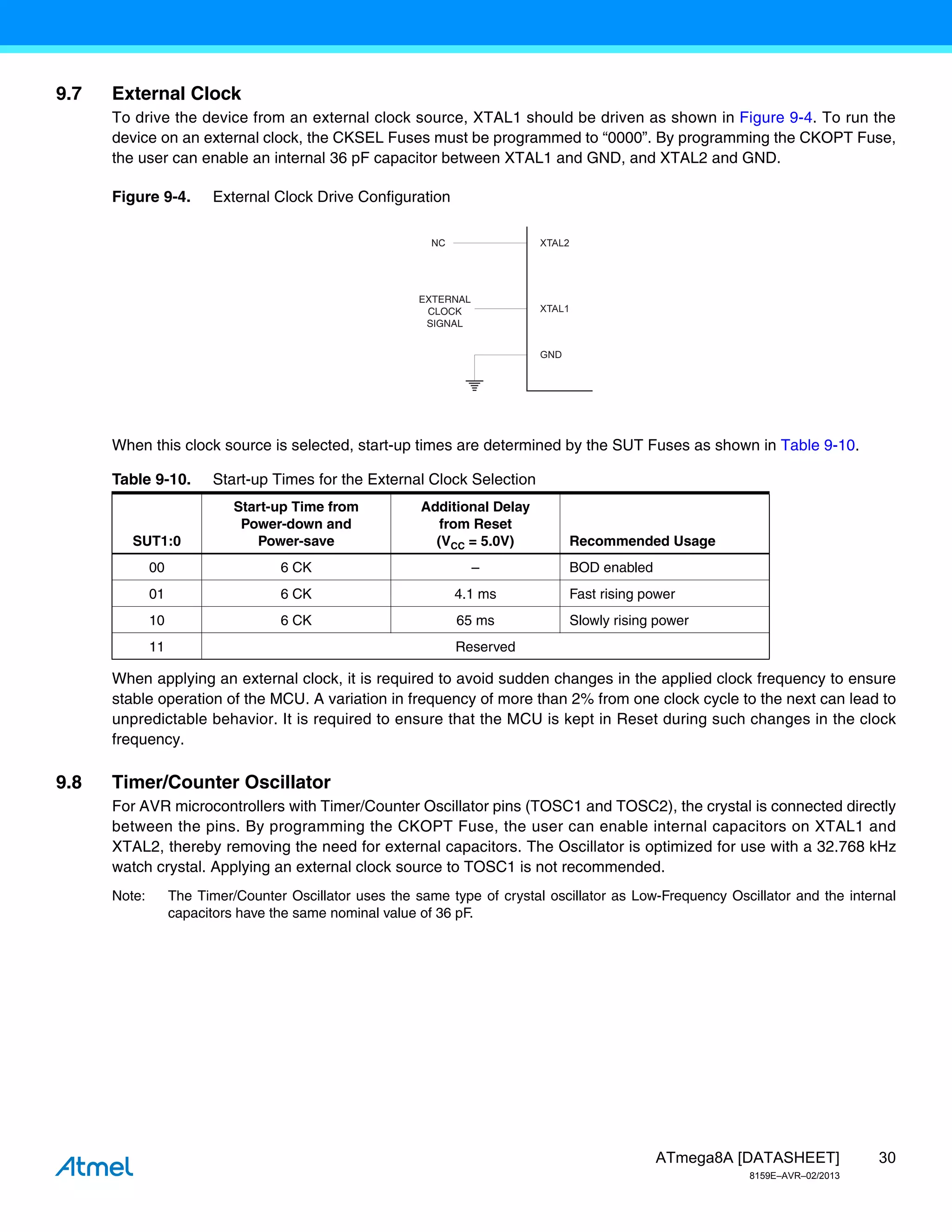 Atmel 8159-8-bit-avr-microcontroller-a tmega8-a_datasheet | PDF