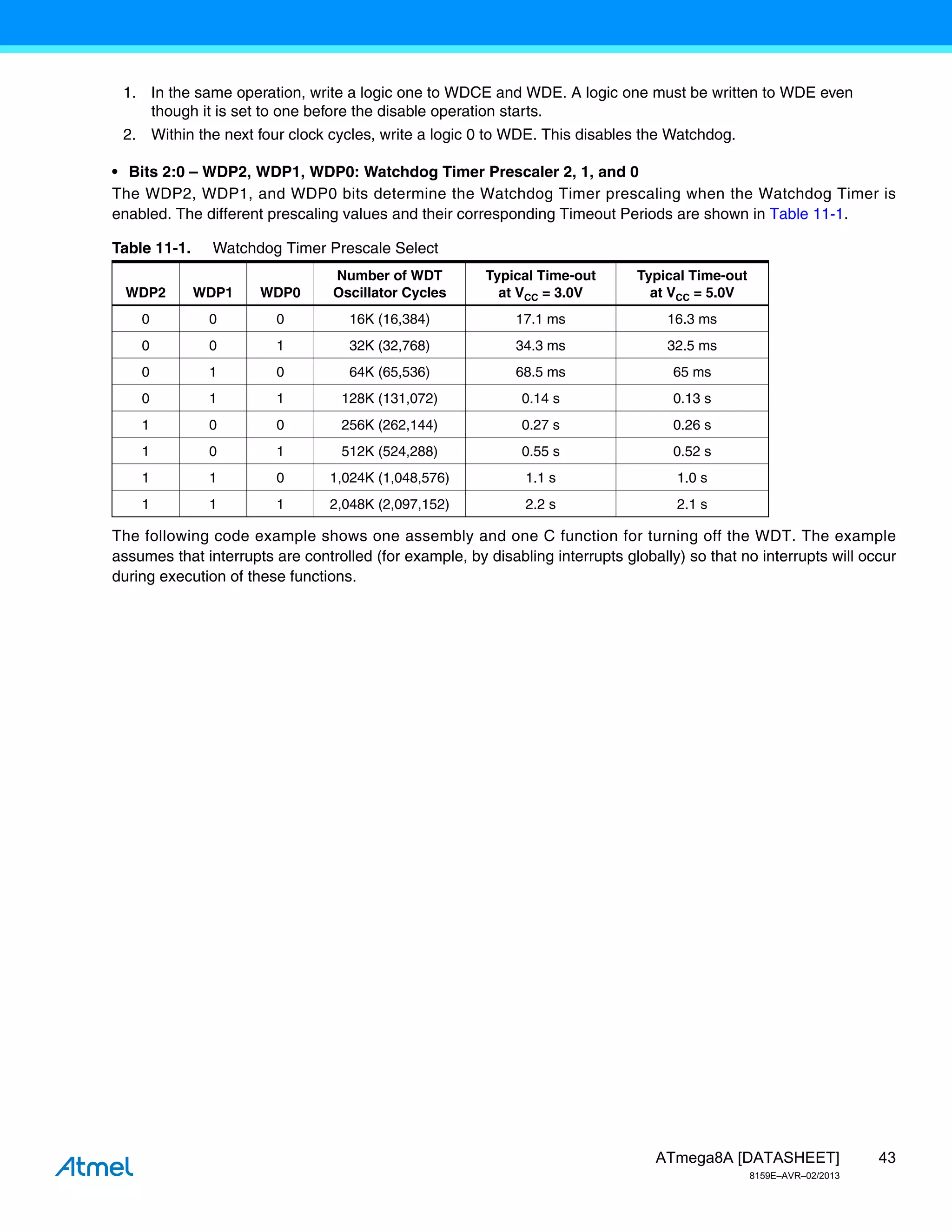 Atmel 8159-8-bit-avr-microcontroller-a tmega8-a_datasheet | PDF