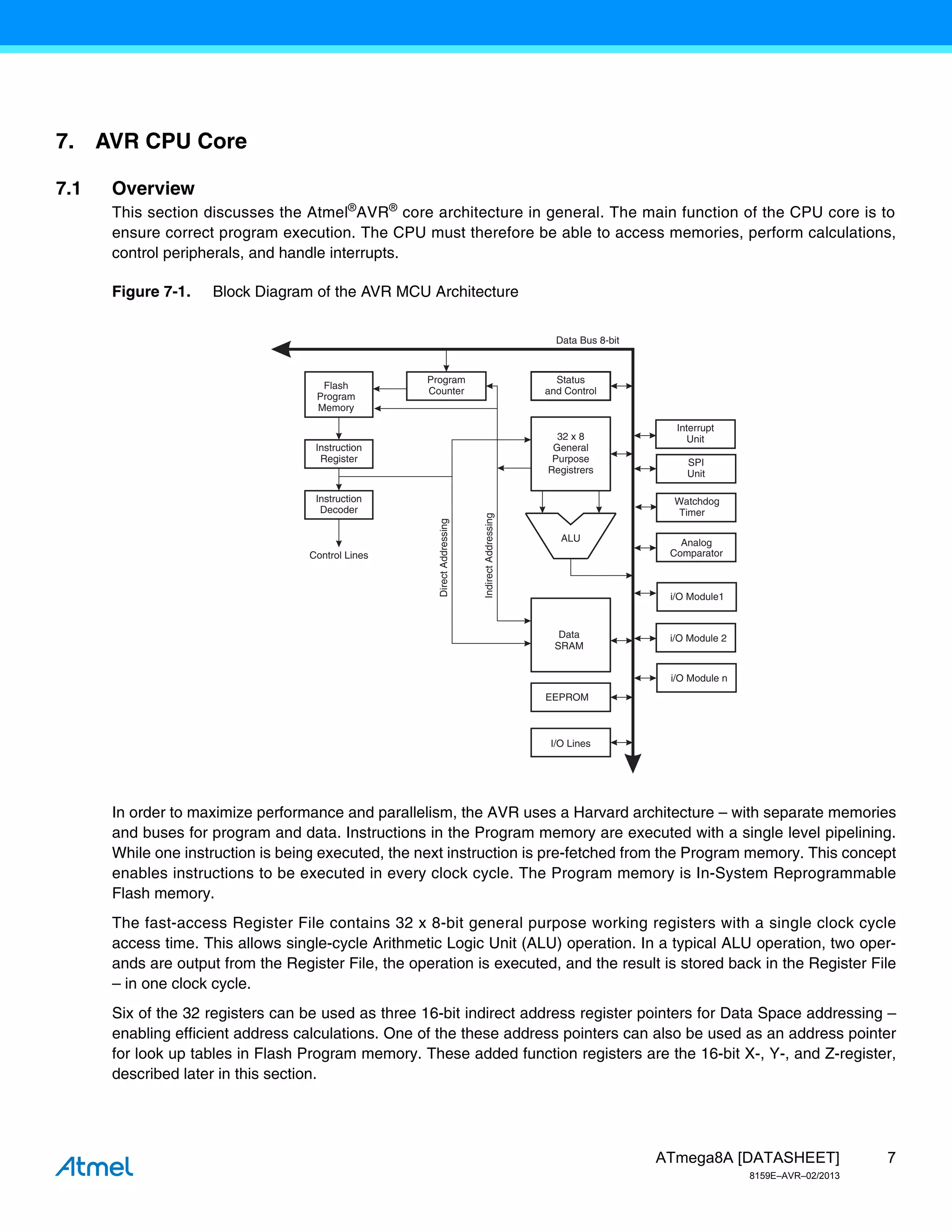 Atmel 8159-8-bit-avr-microcontroller-a tmega8-a_datasheet | PDF