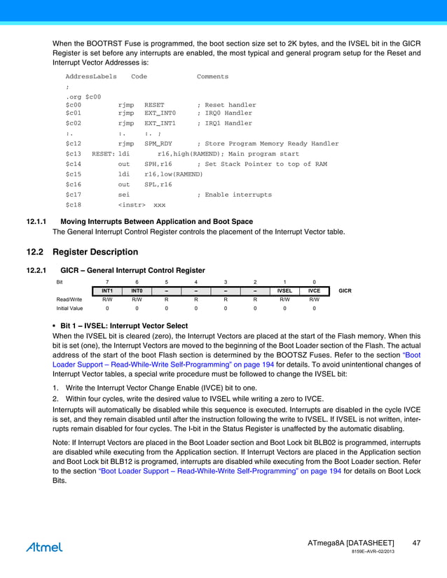Atmel 8159-8-bit-avr-microcontroller-a tmega8-a_datasheet | PDF