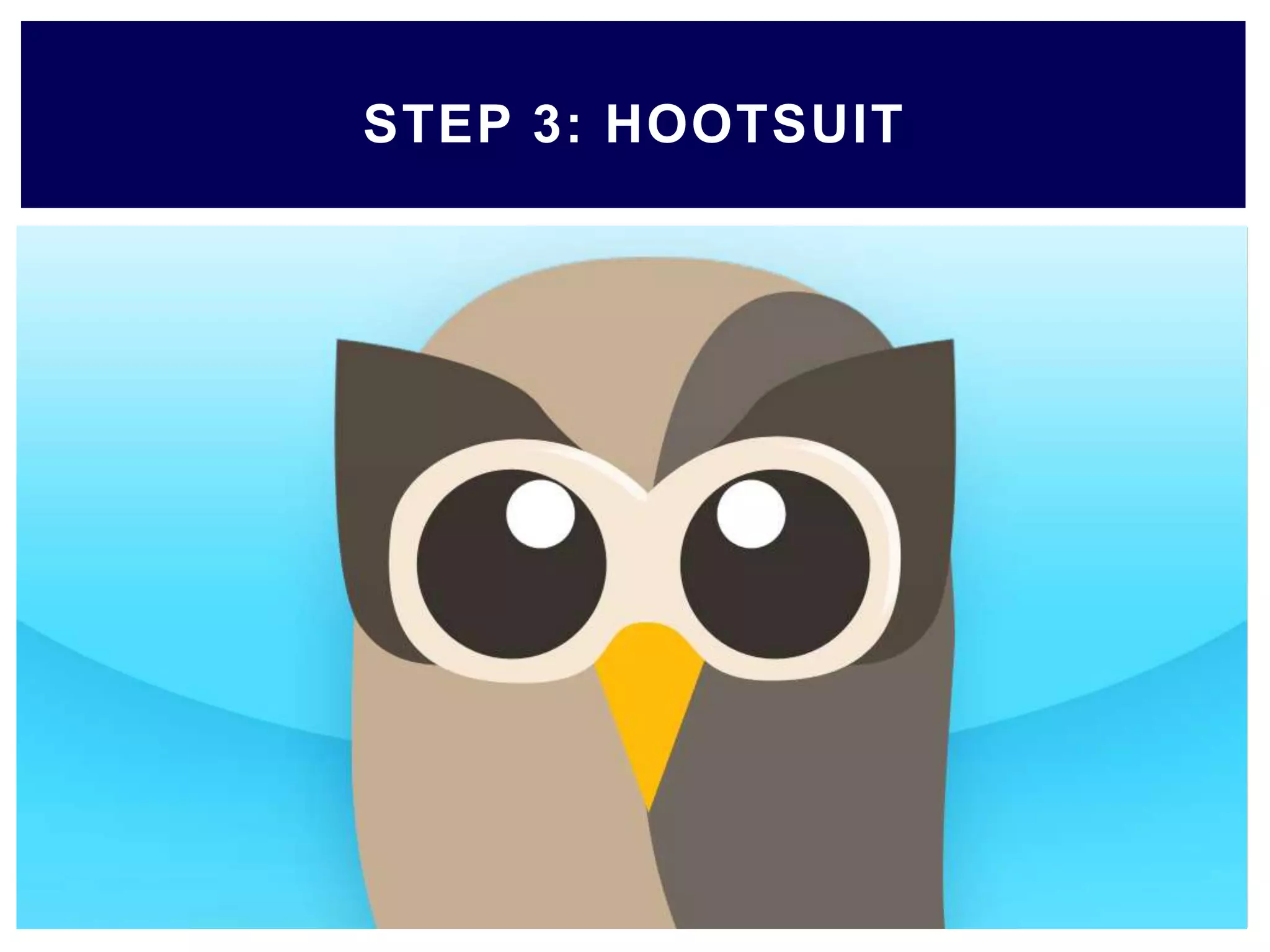 STEP 3: HOOTSUIT
 