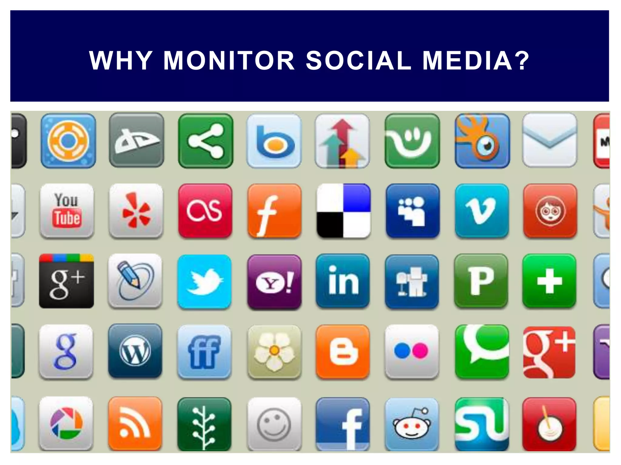 WHY MONITOR SOCIAL MEDIA?
 