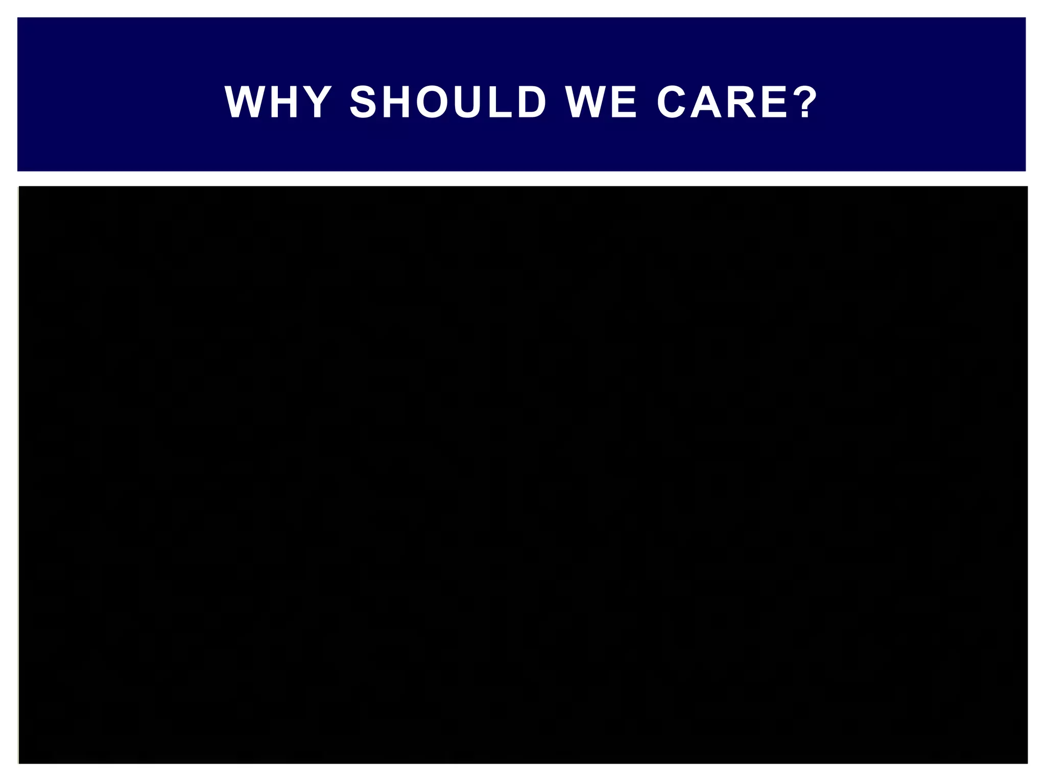 WHY SHOULD WE CARE?
 