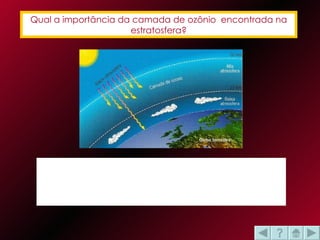 Qual a importância da camada de ozônio  encontrada na estratosfera? 