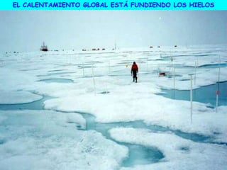EL CALENTAMIENTO GLOBAL ESTÁ FUNDIENDO LOS HIELOS
 