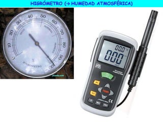 HIGRÓMETRO (→ HUMEDAD ATMOSFÉRICA)
 