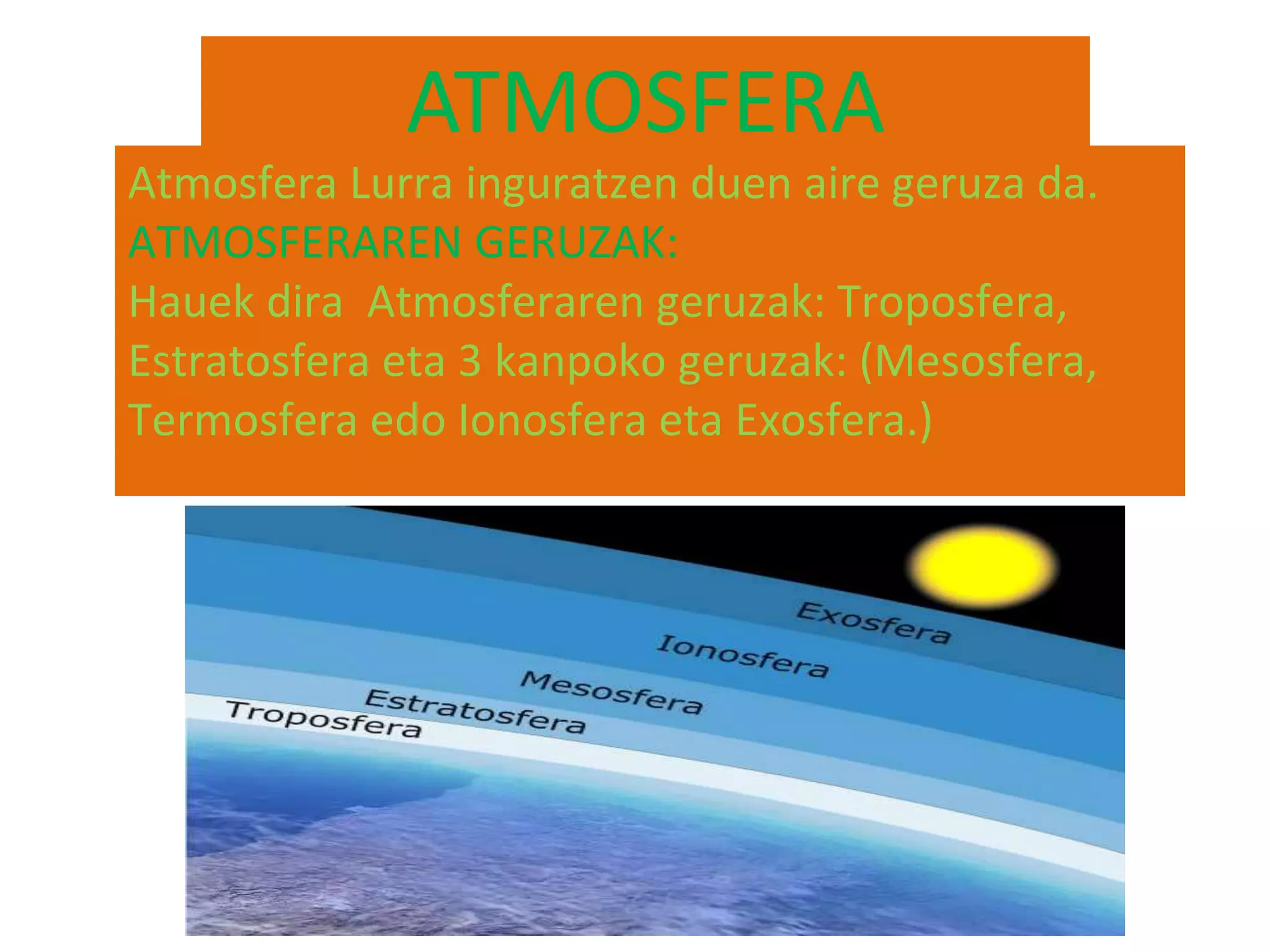 Atmosfera eta hidrosfera | PPT