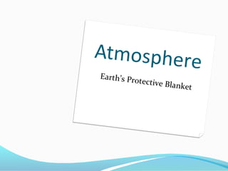 Earth’s Protective Blanket
Atmosphere
 