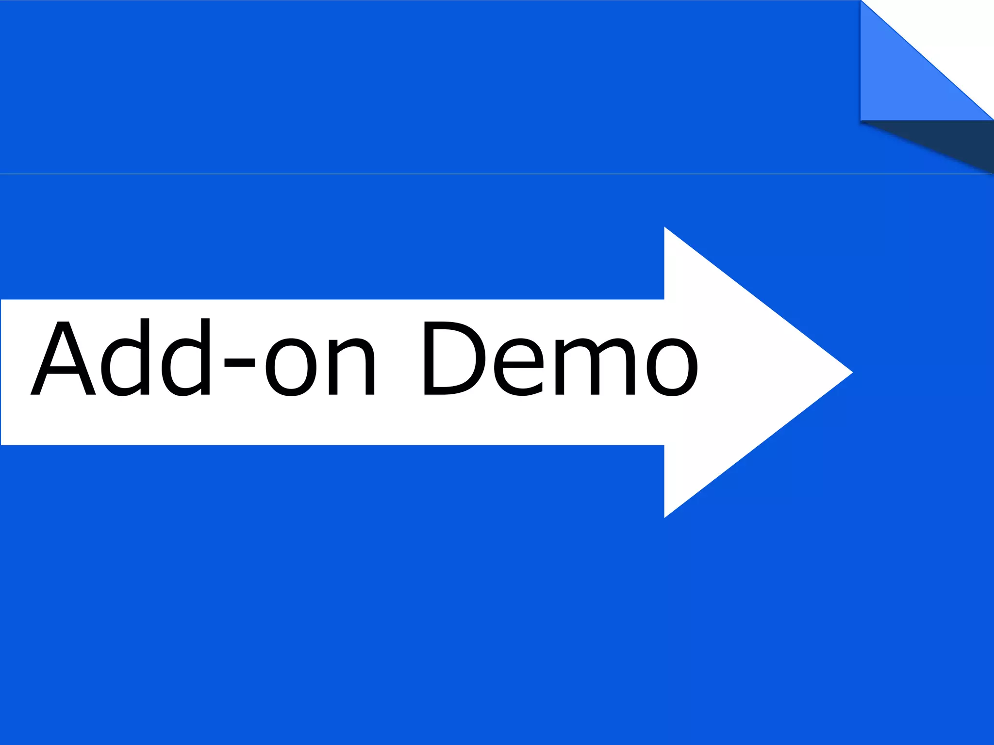 Add-on Demo
 